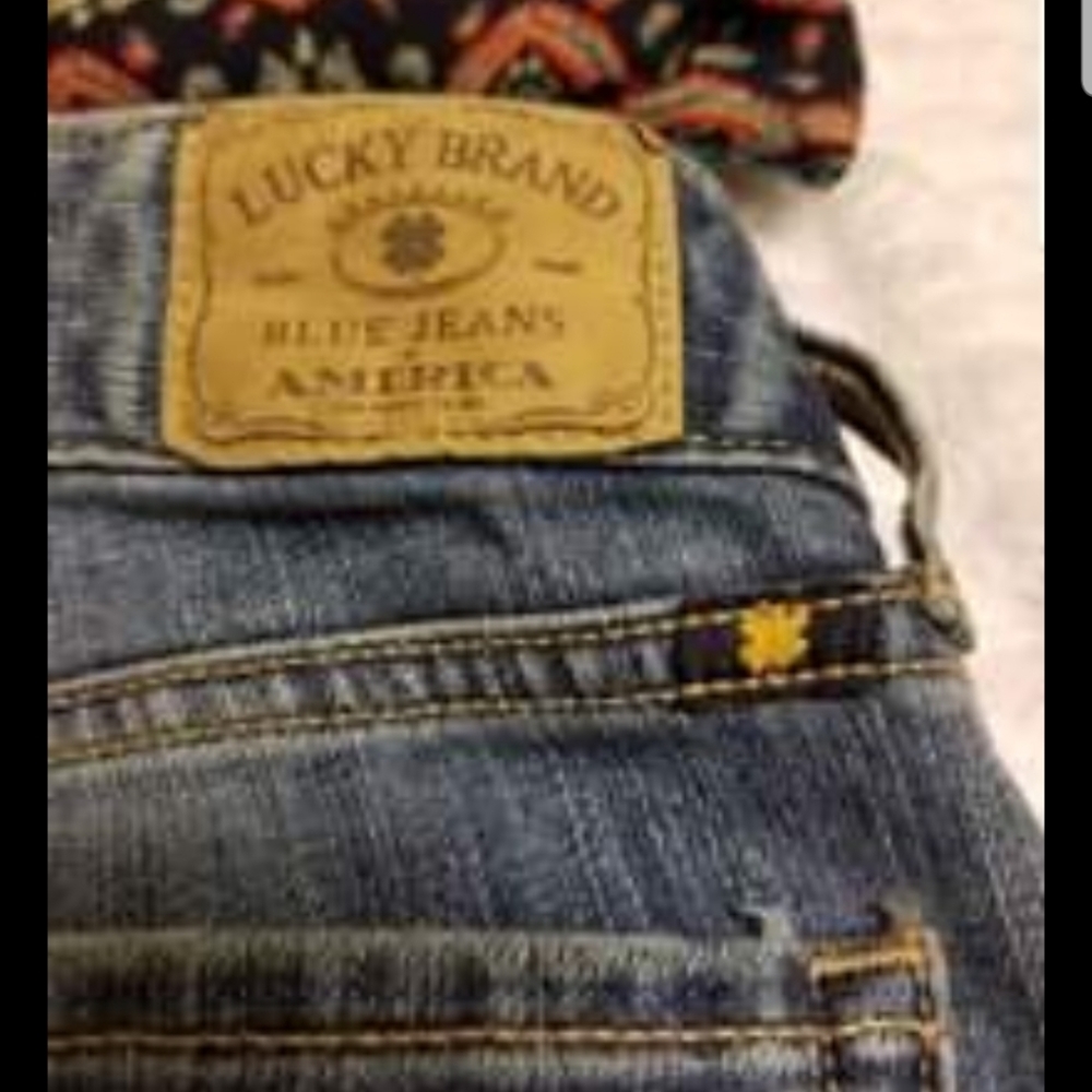 Lucky brand junior denim shorts size 27 (4)
